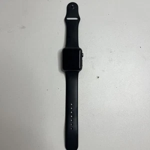 Apple Watch Series 1 42 mm Gray Aluminum Case Silicone Black For Parts - Picture 1 of 4