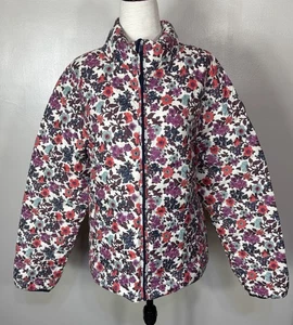 NWT Tory Burch Sz XL Printed Floral Packable Lightweight Down Puffer Coat NEW - Picture 1 of 14