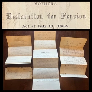 1863 Civil War Pension Docs Pvt Horace Ellenwood 9th NH Inf. Died at Vicksburg - Picture 1 of 11