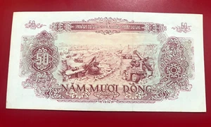 RARE 1976 VIETNAM 50 DONG BANKNOTE GOOD CONDITION - Picture 1 of 2