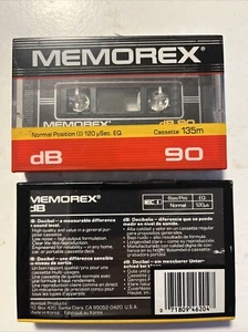 Memorex serie dB nastri audiocassette vuoti posizione normale 2 confezioni 90 minuti - Foto 1 di 3