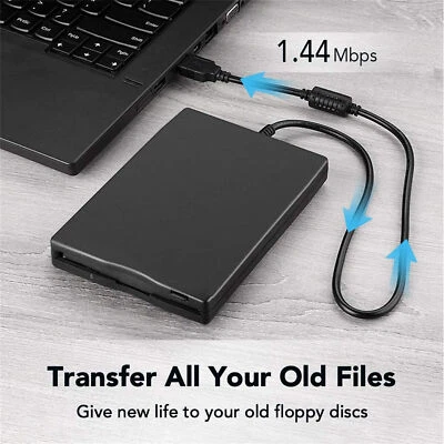 USB 2.0 External Floppy Drive - 1.44MB FDD Reader for PC/Mac/Laptop (3.5") - Image 1 of 4