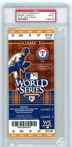 Boleto MLB Serie Mundial Texas Rangers San Francisco 2010 PSA 10 ¡Juego 3! - Imagen 1 de 1