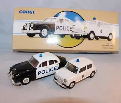 Corgi 97721 Jaguar MkII & Mini Durham Police 2 Car Set Ltd Edition - Boxed Set - Image 1 of 4