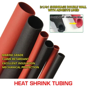 4:1/3:1 Glue Lined Heat Shrink Tubing Wire Shrink Wrap Insulation Cable Sleeving - Picture 1 of 22
