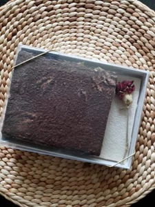 6 pack Antique Vintage Handmade Deckle Edge Paper Notecards Stationery - BROWN - Picture 1 of 4