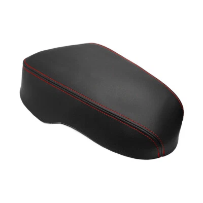 Black Leather Center Console Armrest Trim Cover Lid For BMW X1 F48 2016-2019 — 第 1/4 张图片