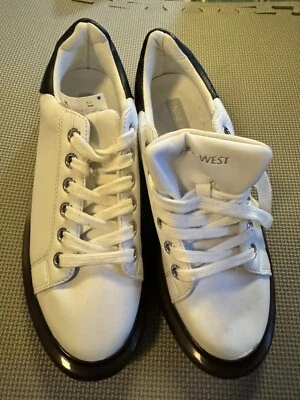 Nine West Platform Sneakers  Womens Size 9 White Chunky Lace Up Y2K - Image 1 of 4