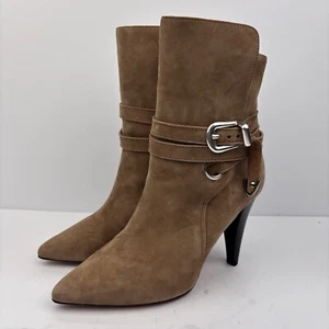 IRO Grandos Boots Beige Women’s Size Eu 38/ US 7.5 Western Buckle EUC - Picture 1 of 15