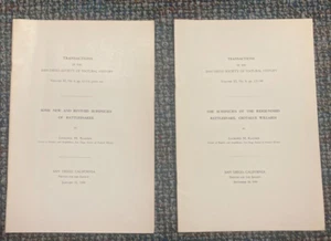 Transactions Of San Diego Society Of Natural History - Lot of 2 - Reptiles VTG - Picture 1 of 2
