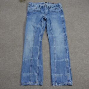 Antik Denim Jeans Size 36x33 Embroidered Back Pockets Medium Blue Wash