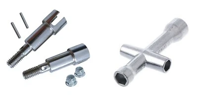 Set 2 Stk. Metall Radnabe, Hinterachse , XLH, Xinlehong Q901 1:16 + Radschlüssel - Bild 1 von 4