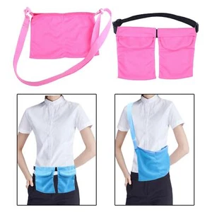 2x Soft Drainage Bag Pouch 2 Pockets Waist Belt Carrier Reusable Washable - Picture 1 of 4