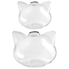 2pcs Cat Shaped Glass Vases for Home/Wedding Decoration