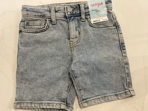 Cat & Jack Relaxed Tapered Jean Shorts size 5 Blue/Adjustable Waist - Picture 1 of 7