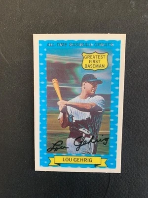 1972 3D Kelloggs béisbol de todos los tiempos grandes #13 Lou Gehrig excelente grieta Foto 1 de 2