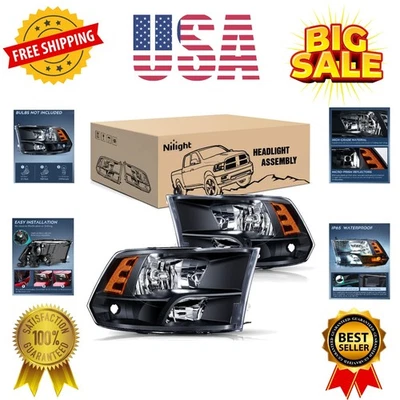 Conjunto de faros 2009 2010 2011 2012 2013 2014 2015 2016 2017 2018 Ram 1500... Foto 1 de 4