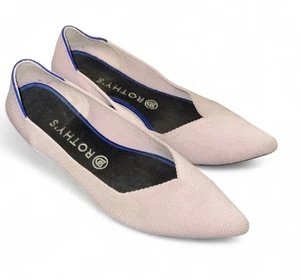 Rothy's Damen spitz zulaufende flache Schuhe hellrosa 9,5 waschbar eleganter Schuh - Bild 1 von 7