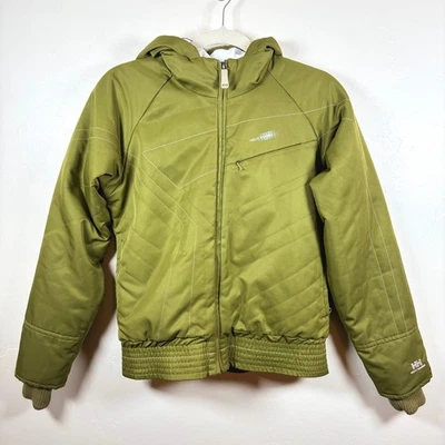 Helly Hansen Insulated Quilted Hooded Jacket Womens XS Green Gorpcore Winter Ski - Image 1 of 4