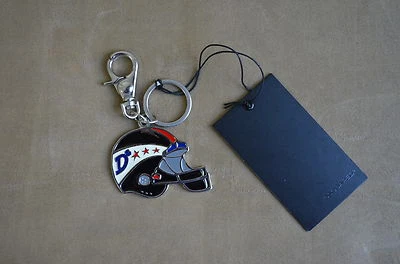 DSQUARED² RARE MULTICOLOR ENAMEL AMERICAN FOOTBALL KEY CHAIN RING SPORT  - Image 1 of 4