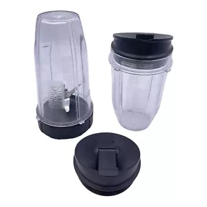Lote de 32 oz tazas/vasos con tapas y una hoja extractora Nutri Ninja de 18 oz - Imagen 1 de 5