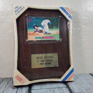 Gregg Jefferies St Louis Cardinals Topps Card Targa Legno Starline Custodia Sigillata - Foto 1 di 19