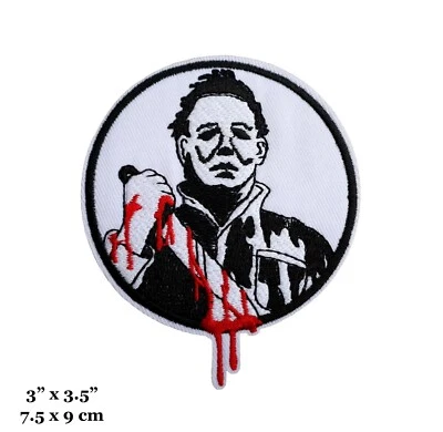 Michael Myers Halloween Horror Movie Bloody Knife Embroidered Iron On Patch - Image 1 of 2