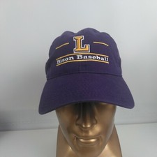 Lipscomb University Bison Baseball Adjustable Strapback Cap Hat Purple