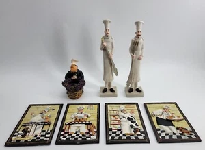 (Lot Of 7) Vintage Chef Novelty Wall Kitchen Decor Various Pieces PreOwned *** - Picture 1 of 14