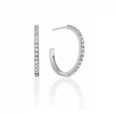 Orecchini Miluna Donna Argento925 Cerchio Diamanti TG Brillante 0,042ct _ERD2645 - Immagine 1 di 2