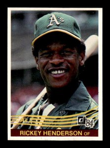 1984 Donruss Baseball #54 Rickey Henderson   Oakland Athletics