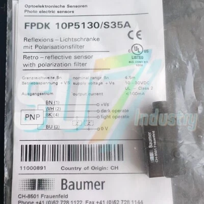 Baumer FPDK 10P5130/S35A Proximity Sensor# 1pcs  New  In Box - Image 1 of 4