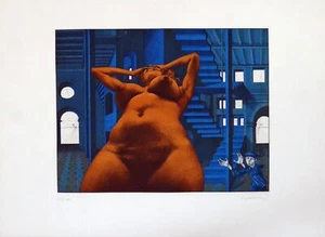 Rudolf HAUSNER, Eva im Labyrinth - Radierung in Farbe - Bild 1 von 1