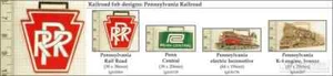 Pennsylvania railroad decorative fobs, various designs & keychain options - Picture 1 of 7