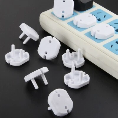 Protector de seguridad antieléctrico de enchufe de la UE para bebés y niños pequeños 10 piezas tapa Foto 1 de 4