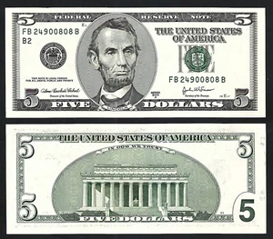 USA US 5 $ DOLLAR 2003 A, FR #1991-B, UNC , New York - Picture 1 of 1