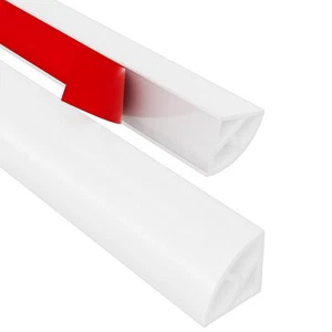 White Shower Threshold Water Dam Barrier Collapsible Silicone Shower Guard - Picture 1 of 7