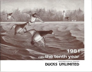 1981 Ducks Unlimited 10 year anniversary program Erie Pa sponsors  - Picture 1 of 9