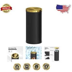 Versatile 8GAL Gold Stainless Steel Trash Can for Kitchen & Commercial Use - Picture 1 of 9