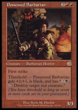 Magic the Gathering MTG Possessed Barbarian (111) Torment   LP