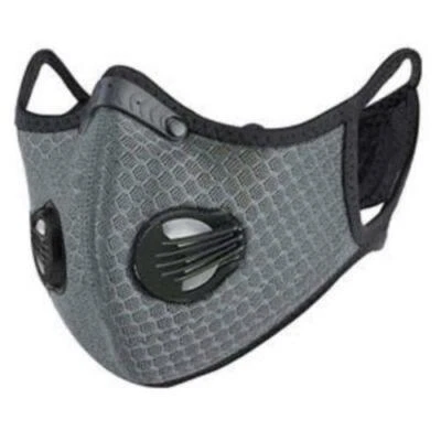 Washable Sports Face Mask - Double Air Valves (Sky Grey) - Image 1 of 4