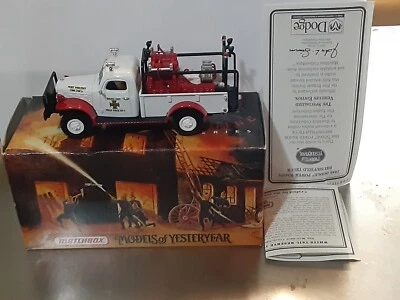 Matchbox Yesteryear Fire Series YYM37636 Dodge Power Wagon Brush/Field Truck NIB - Image 1 of 3