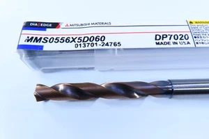 NEW MITSUBISHI 5.55 MM MMS556X5D060 DP7020 SOLID CARBIDE COOLANT DRILL THRU HOLE - Picture 1 of 4