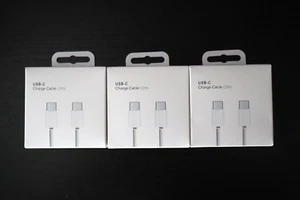 3 PACK USB-C to USB-C 60W 2M Woven Charge Cable For Apple iPhone16/15 Promax - Picture 1 of 4