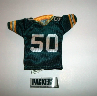 MINI CAMISETA DE FÚTBOL AMERICANO MINIATURA DE LOS GREEN BAY PACKERS DE LA NFL SE ADAPTA A MUÑECAS LISTADAS ¡LEER! Foto 1 de 4