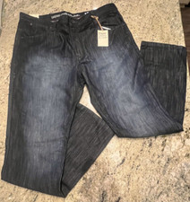Paper Denim & Cloth Mens Size 40/34 Dark Wash Faded Wide Leg Jeans NWT