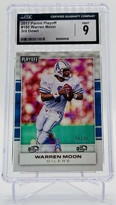 2017 Panini Playoff 3rd Down /25 Warren Moon #180 HOF CGC 9. - Picture 1 of 2