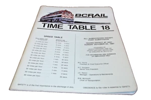 OCTOBER 1987 BC RAIL BRITISH COLUMBIA EMPLOYEE TIMETABLE #18 - Picture 1 of 1