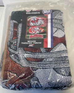 Vintage Fresno State University Bulldogs woven blanket New-in package California - Picture 1 of 7