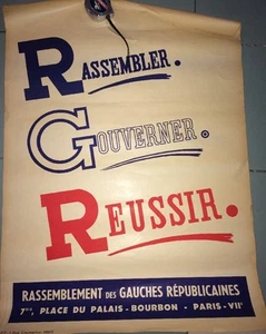 RASSEMBLEMENT DES GAUCHES RÉPUBLICAINES. DEUX AFFICHES. 1946-1950. - Imagen 1 de 4